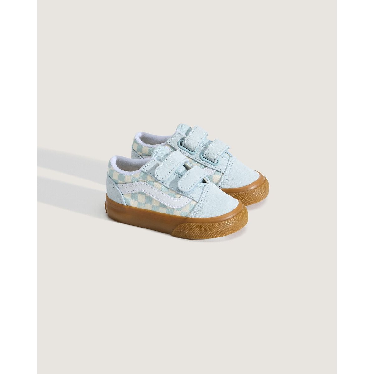 Baskets à scratchs OLD SKOOL V bleu ciel/blanc, VANS