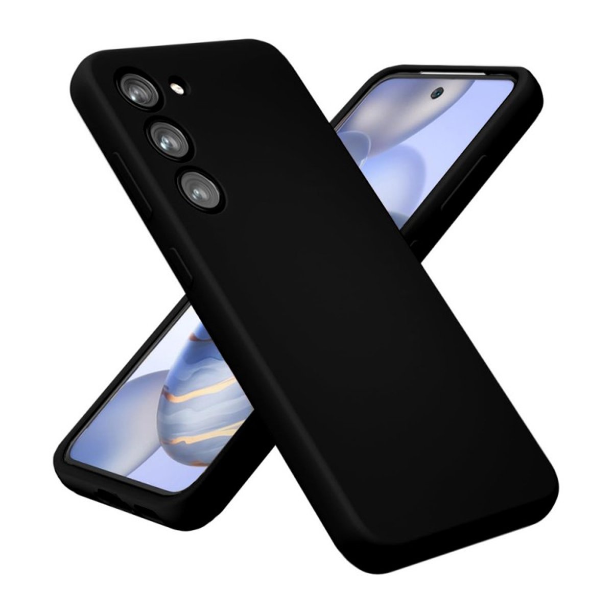 Coque Galaxy S23 antichoc + 2 vitres noir, EVETANE