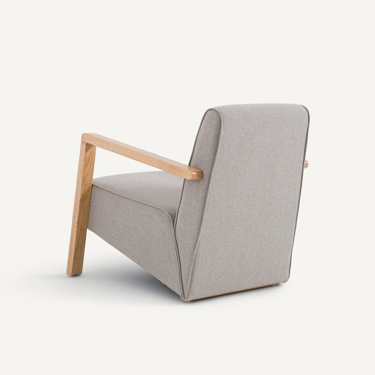 Fauteuil tissu 42% laine et pied en chêne Sanami naturel, AM.PM