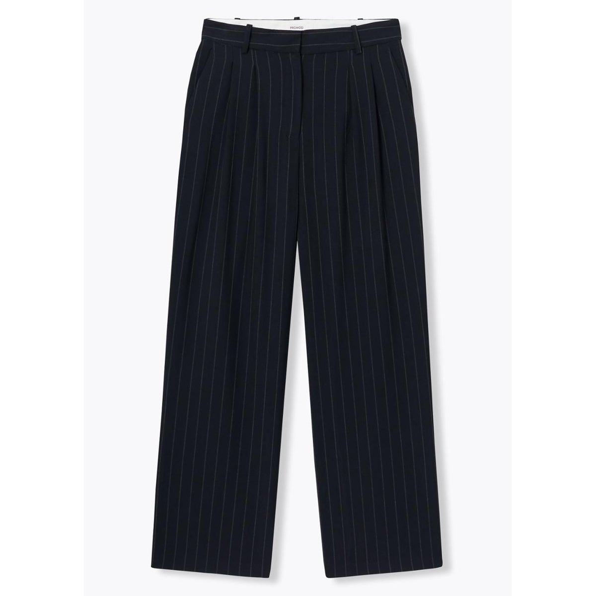 BILLY pantalon large à pinces rayé marine, PROMOD
