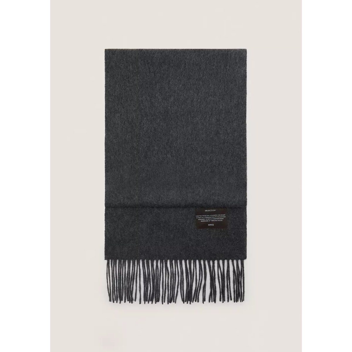 Écharpe 100 % cachemire gris, MANGO MAN