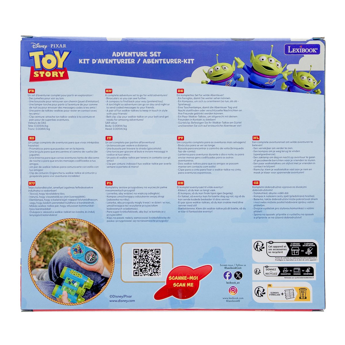 Kit d’aventurier Toy Story vert, LEXIBOOK