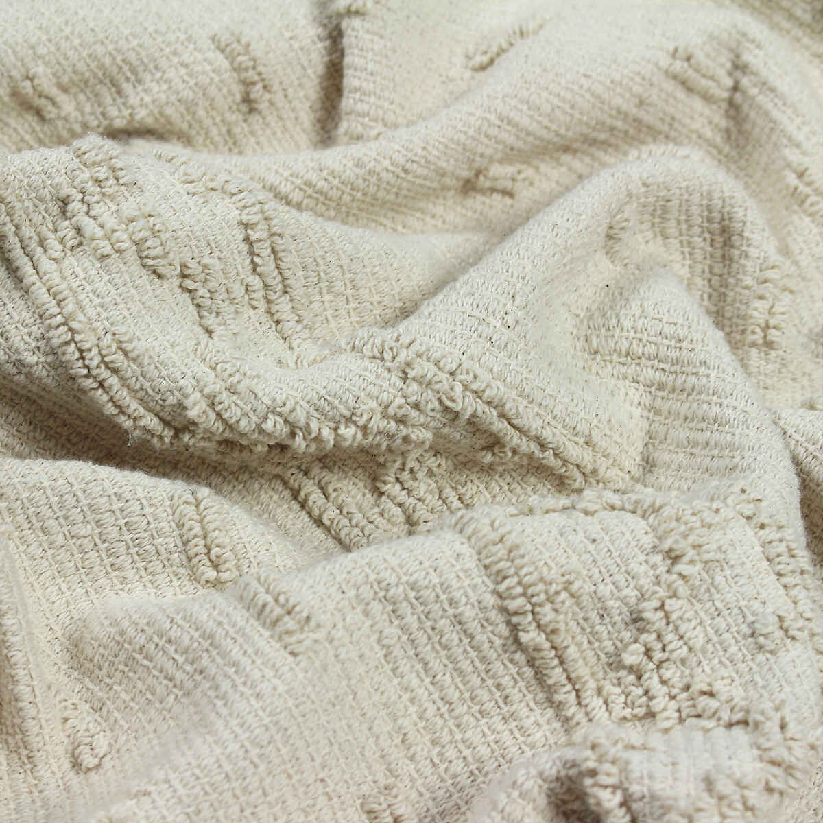 Boho Woven Cotton Tasselled Throw multi-coloured, FURN.
