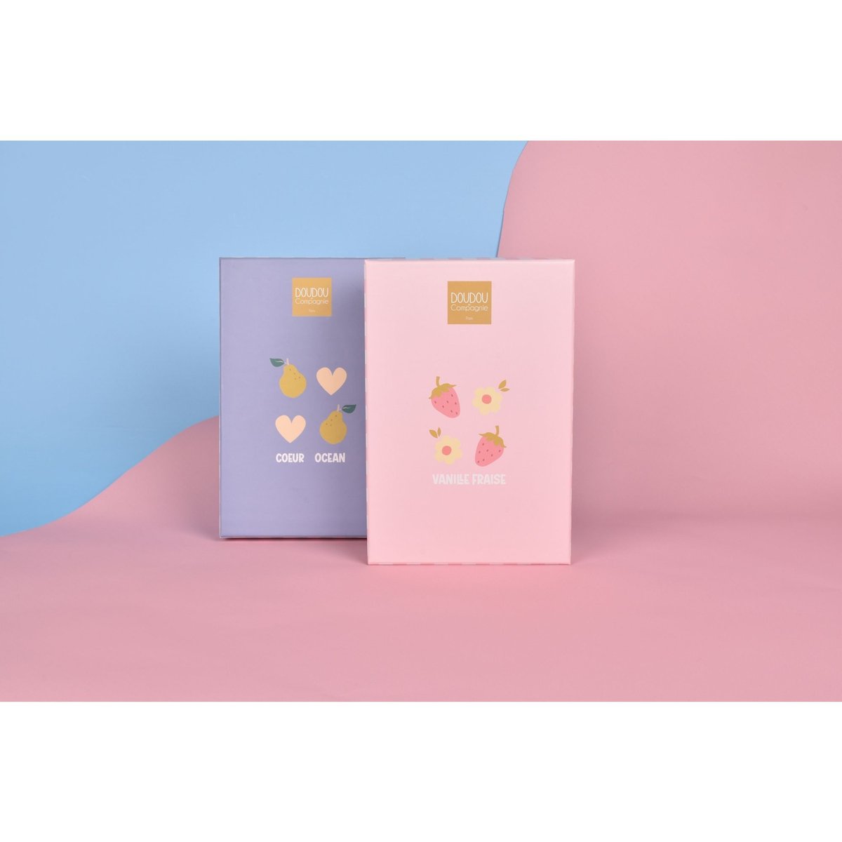Peluche pantin lapin avec doudou rose, DOUDOU ET COMPAGNIE