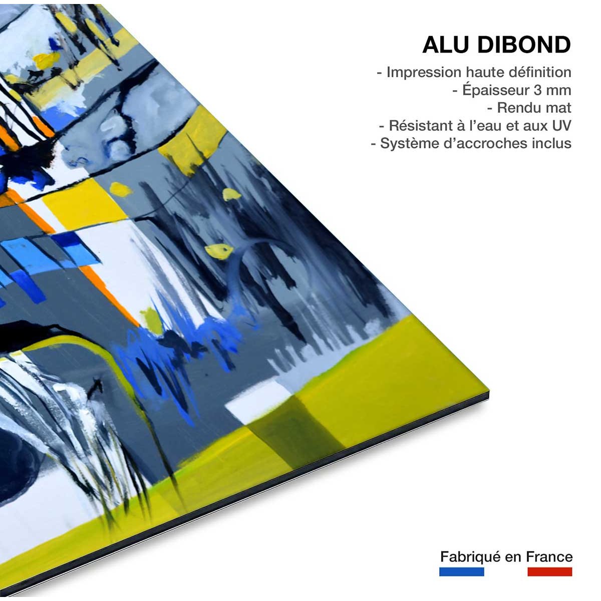 Tableau abstrait nu cubique tableau alu dibond, HEXOA