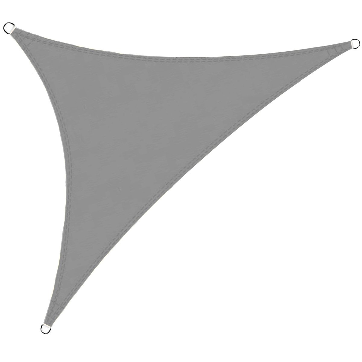 Toile ombrage triangulaire gris déperlant 200x200x200cm gris, WADIGA