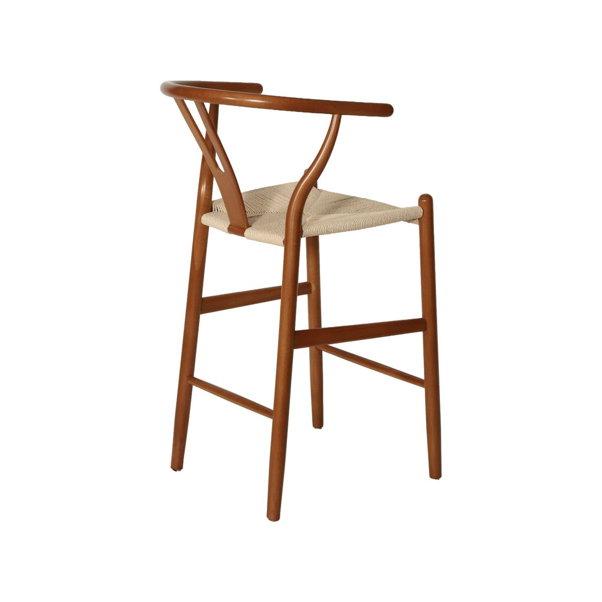 Tabouret de bar vintage bois de hêtre et cordes (lot de 2) CECILE noir, SWEEEK