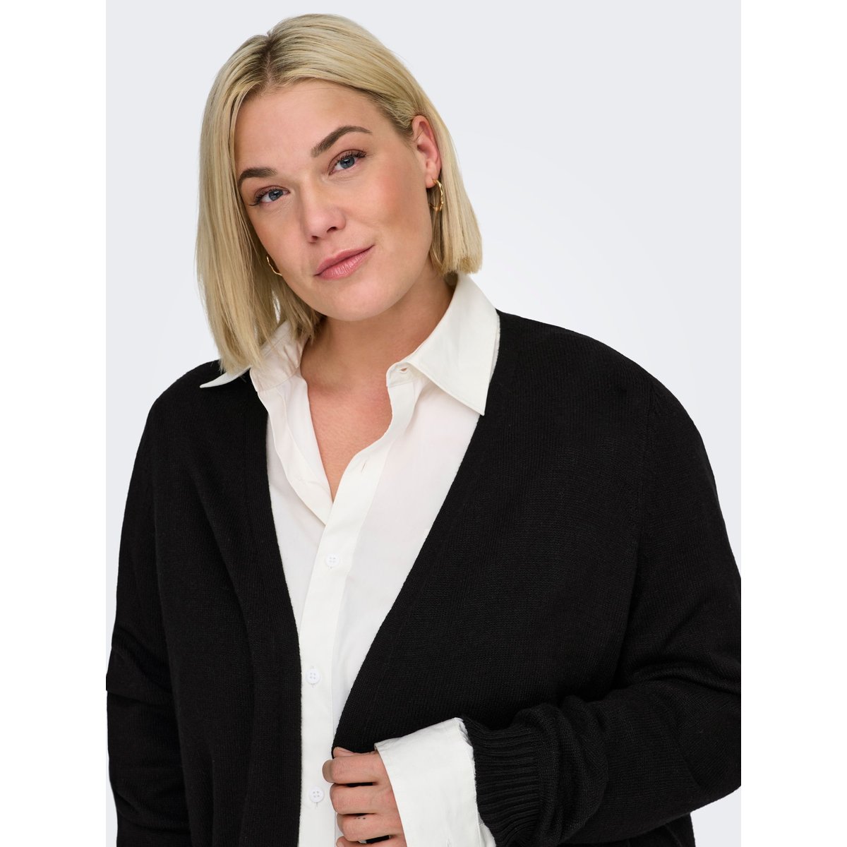 Gilet mi-long noir, ONLY CARMAKOMA