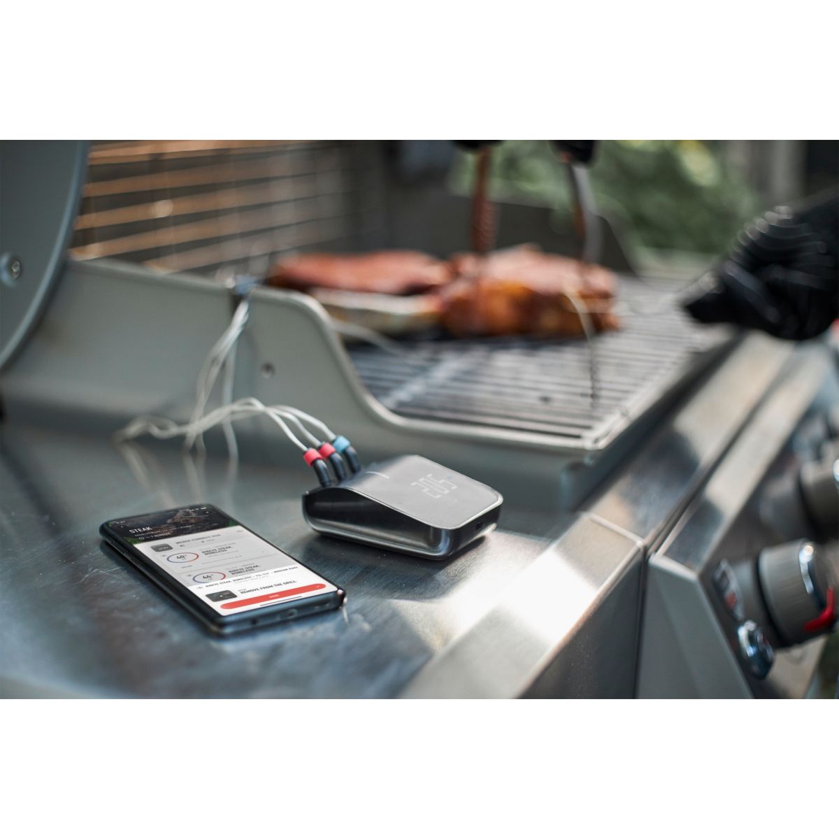Thermomètre de cuisson Connect smart Grilling Hub noir, WEBER