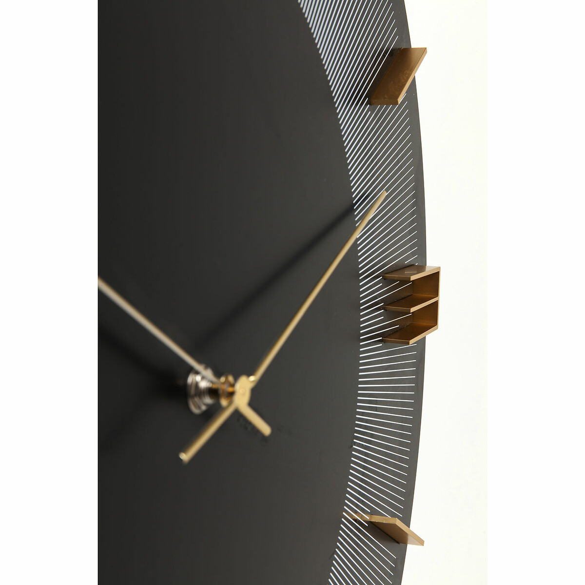 Wall Clock Leonardo Black/Gold Ø49cm black/gold-coloured, KARE DESIGN
