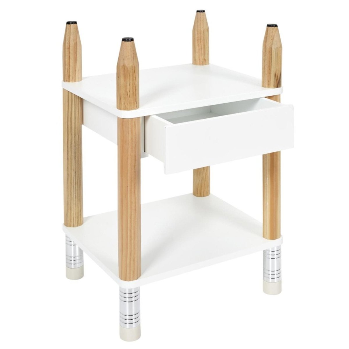 Table de chevet pour enfant blanche blanc, DECORATIE