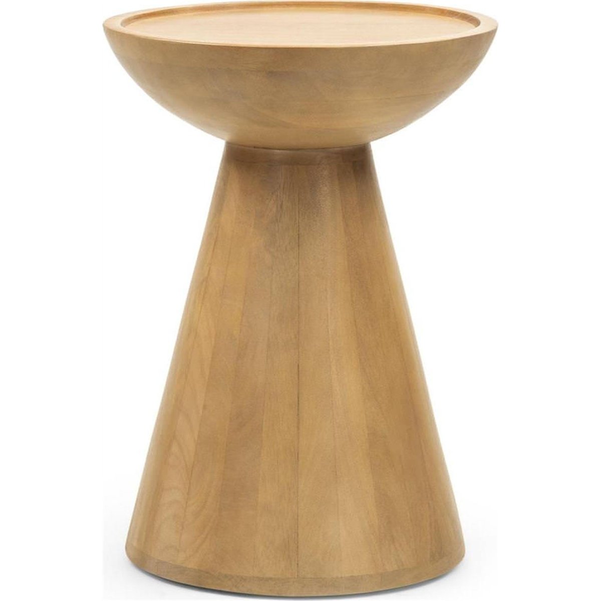 Table d'appoint en manguier fait main, TURI bois naturel finition chêne sable, RECOLLECTION