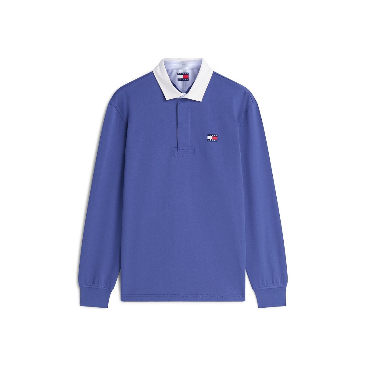 Long Sleeve Rugby Polo Shirt dark blue, TOMMY JEANS