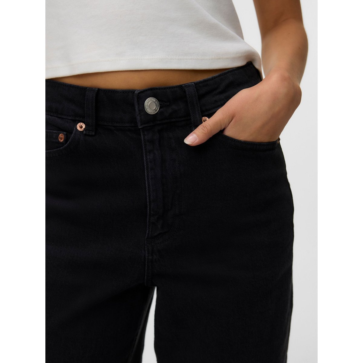 Jean Mom dark grey denim, VERO MODA