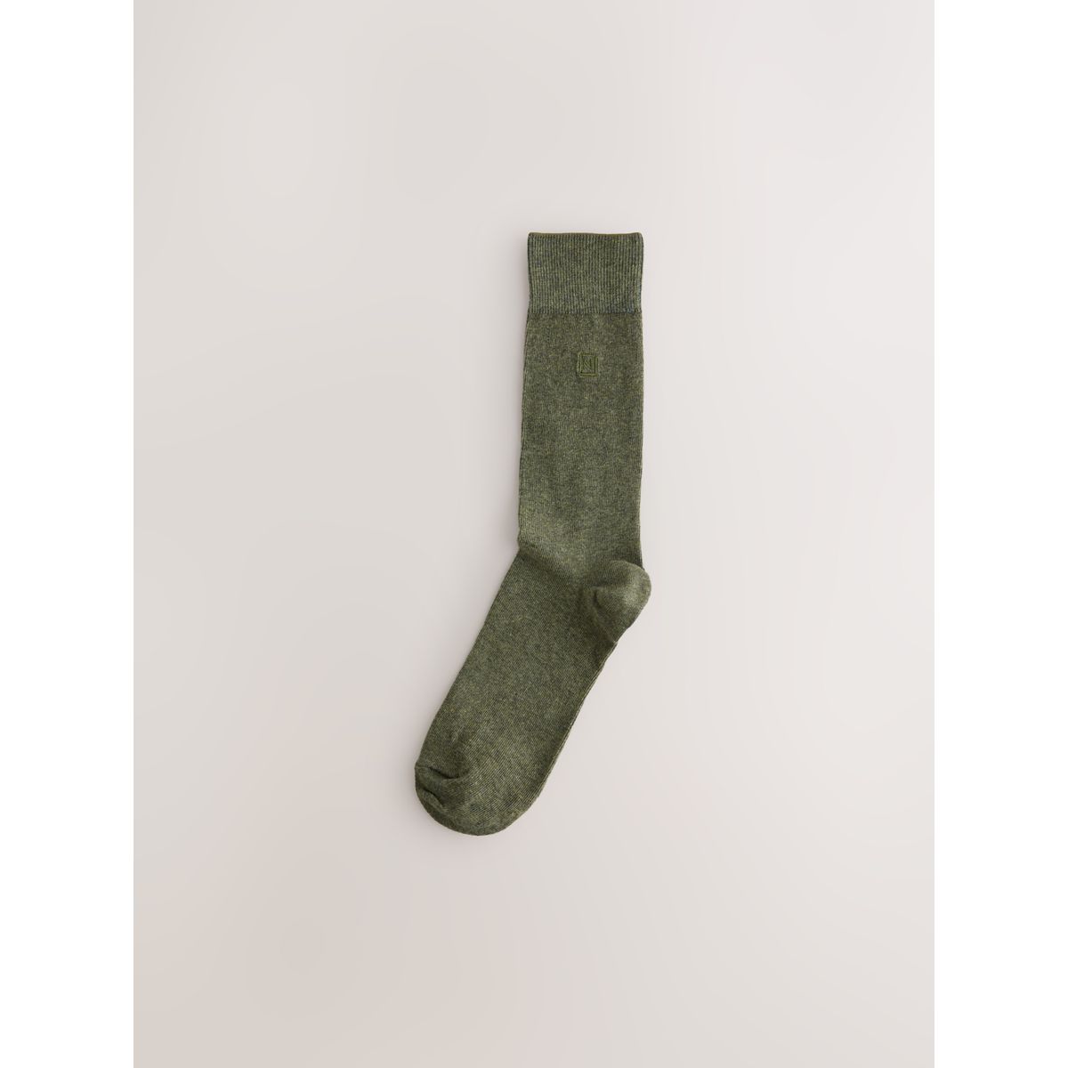 Chaussettes fraîcheur brodées bleu/vert/gris chiné, NEXT