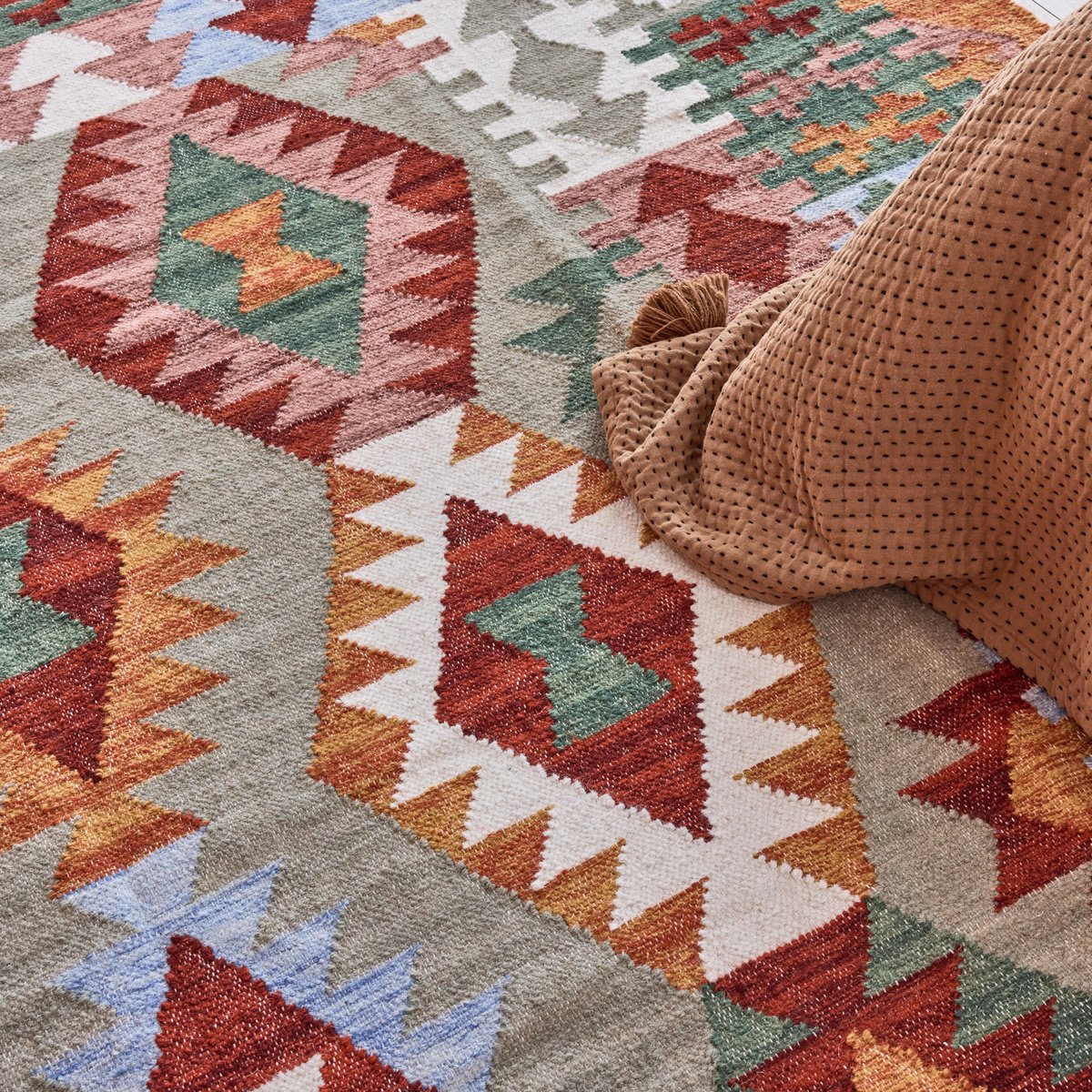 Tapis en laine, ETHNIC multicolore, INSPIRE