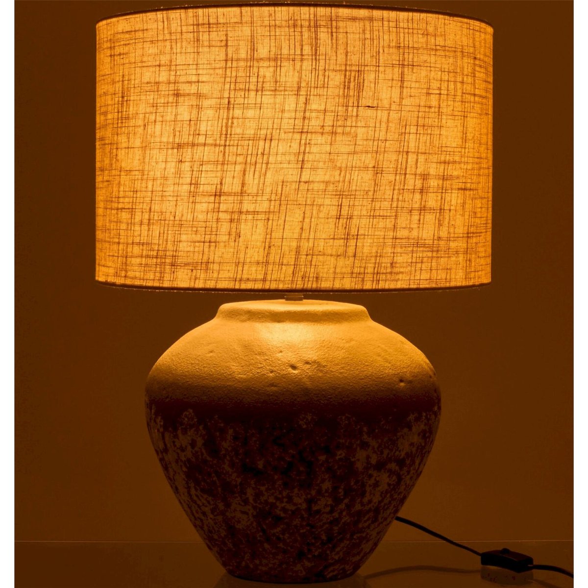 Lampe de table en céramique gris foncé et beige, RECOLLECTION