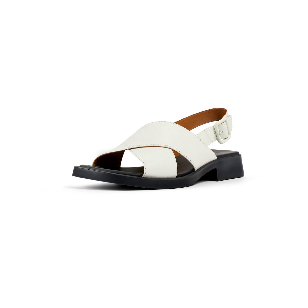 Sandales en cuir ultrasouple Dana blanc naturel, CAMPER