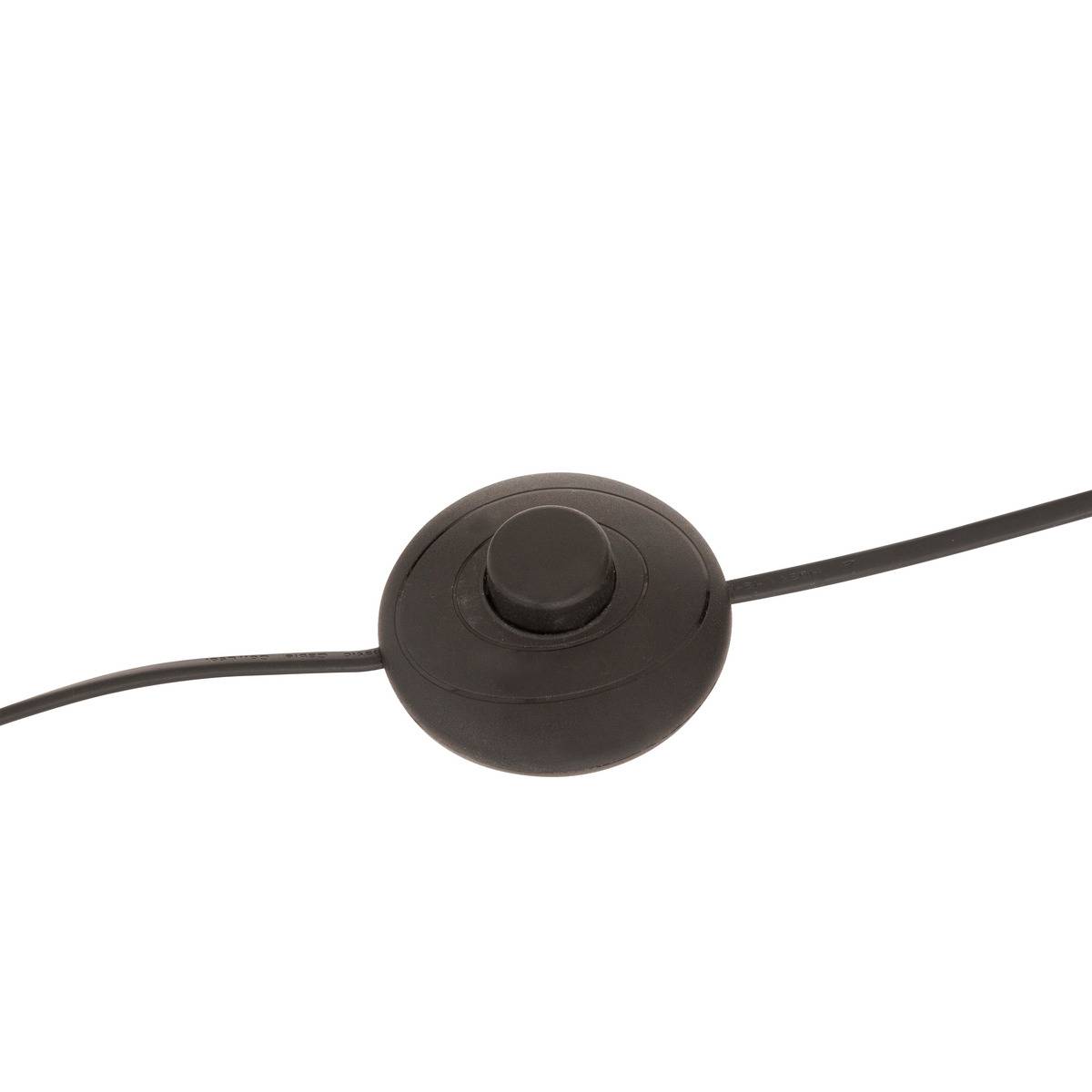 Lampadaire cylindrique en hévéa YULIA noir, ATMOSPHERA