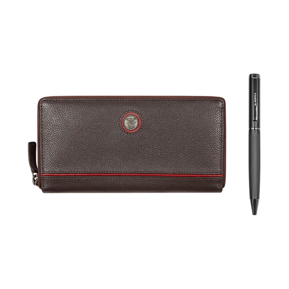 Conjunto porta-moedas e caneta, SL Benfica castanho, SL BENFICA