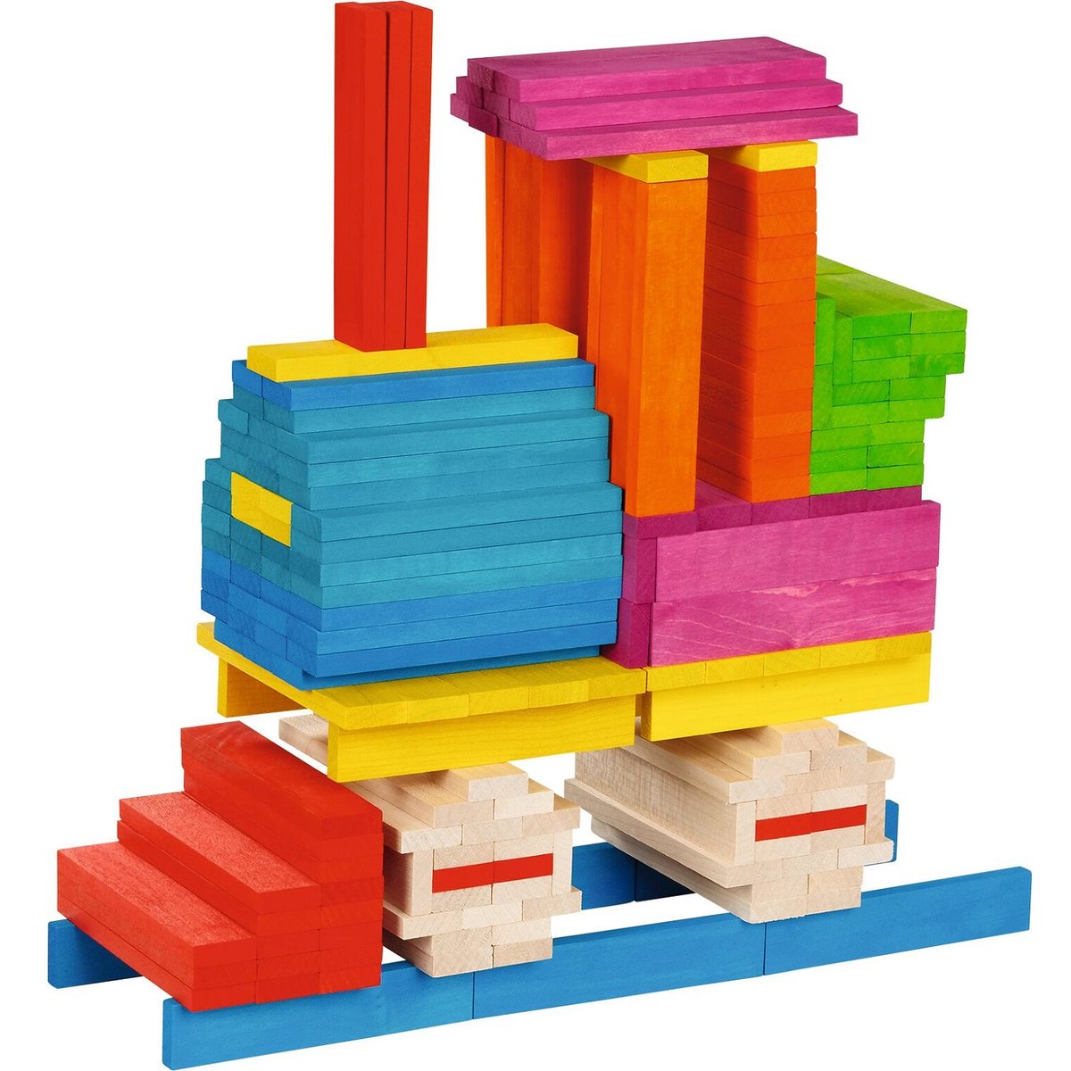 Planchettes en bois multicolores multicolore, GOKI