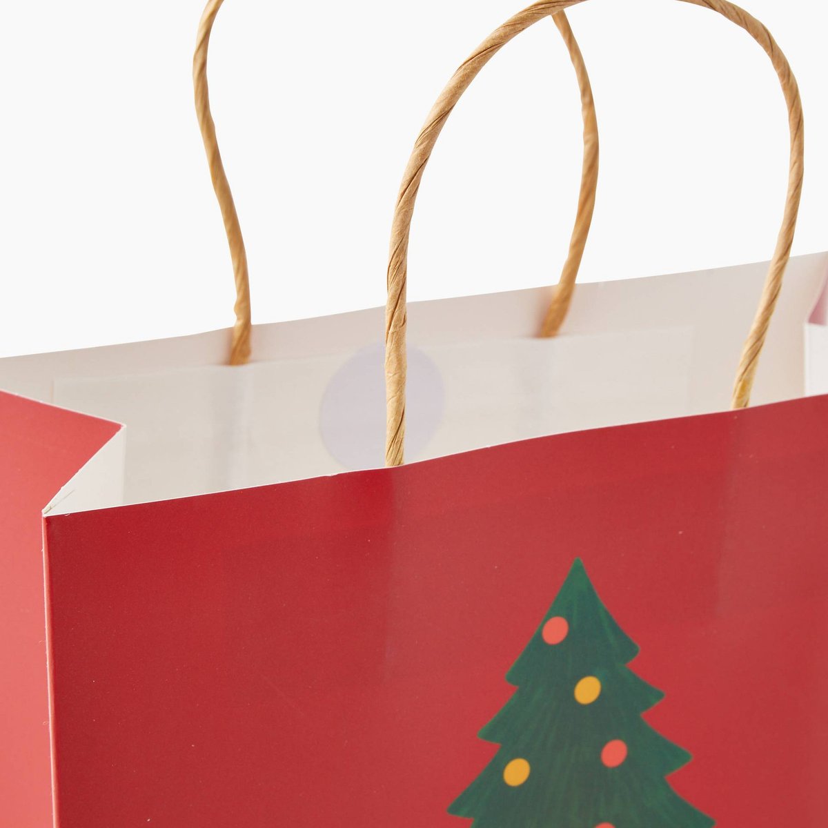 Sac cadeau, taille M rouge, MONOPRIX