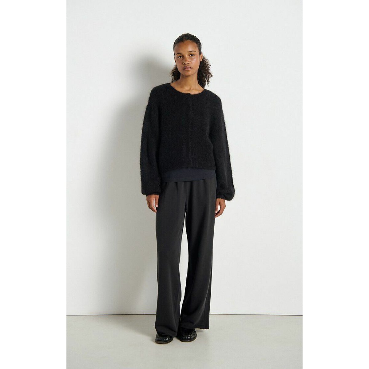 Rechte joggingbroek, ATUBAY zwart, AMERICAN VINTAGE