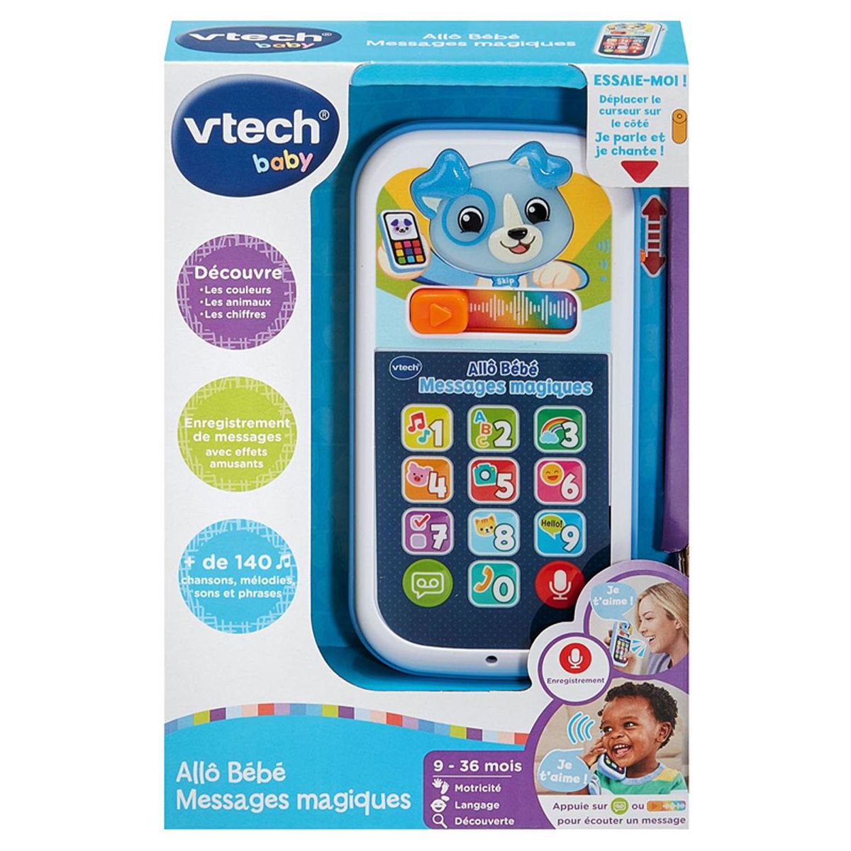 Jeu éducatif Allô bébé Messages magiques bleu, VTECH