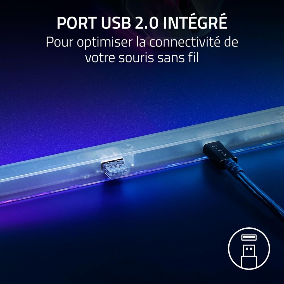 Tapis de souris FIREFLY V2 PRO PHANTOM WHITE ED couleur unique, RAZER