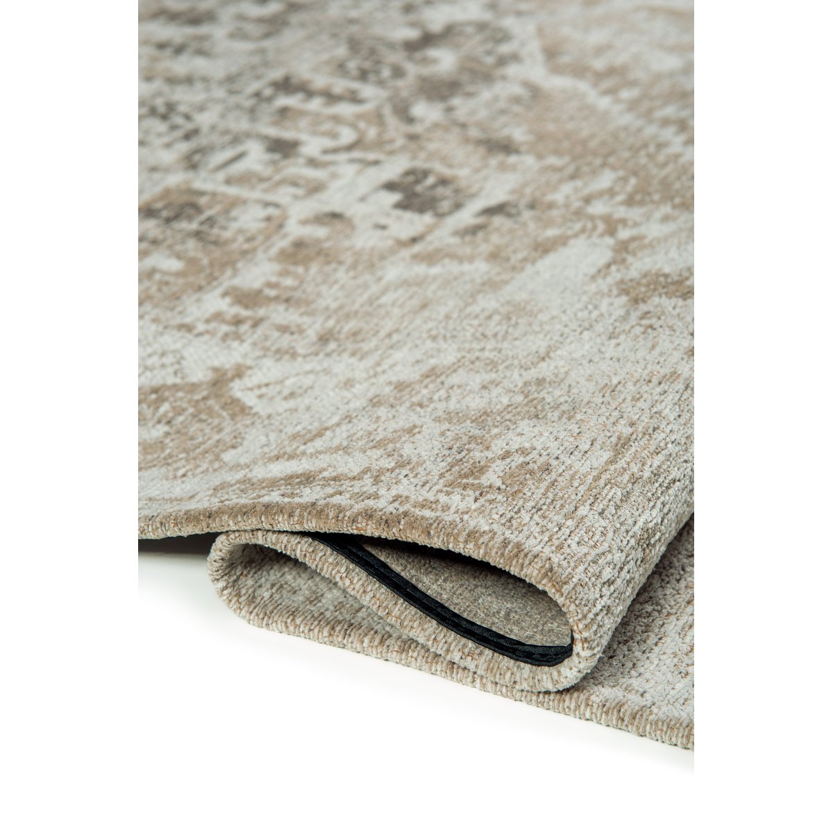 Tapis salon et chambre moderne tissé plat CROWN gris, NOVATREND