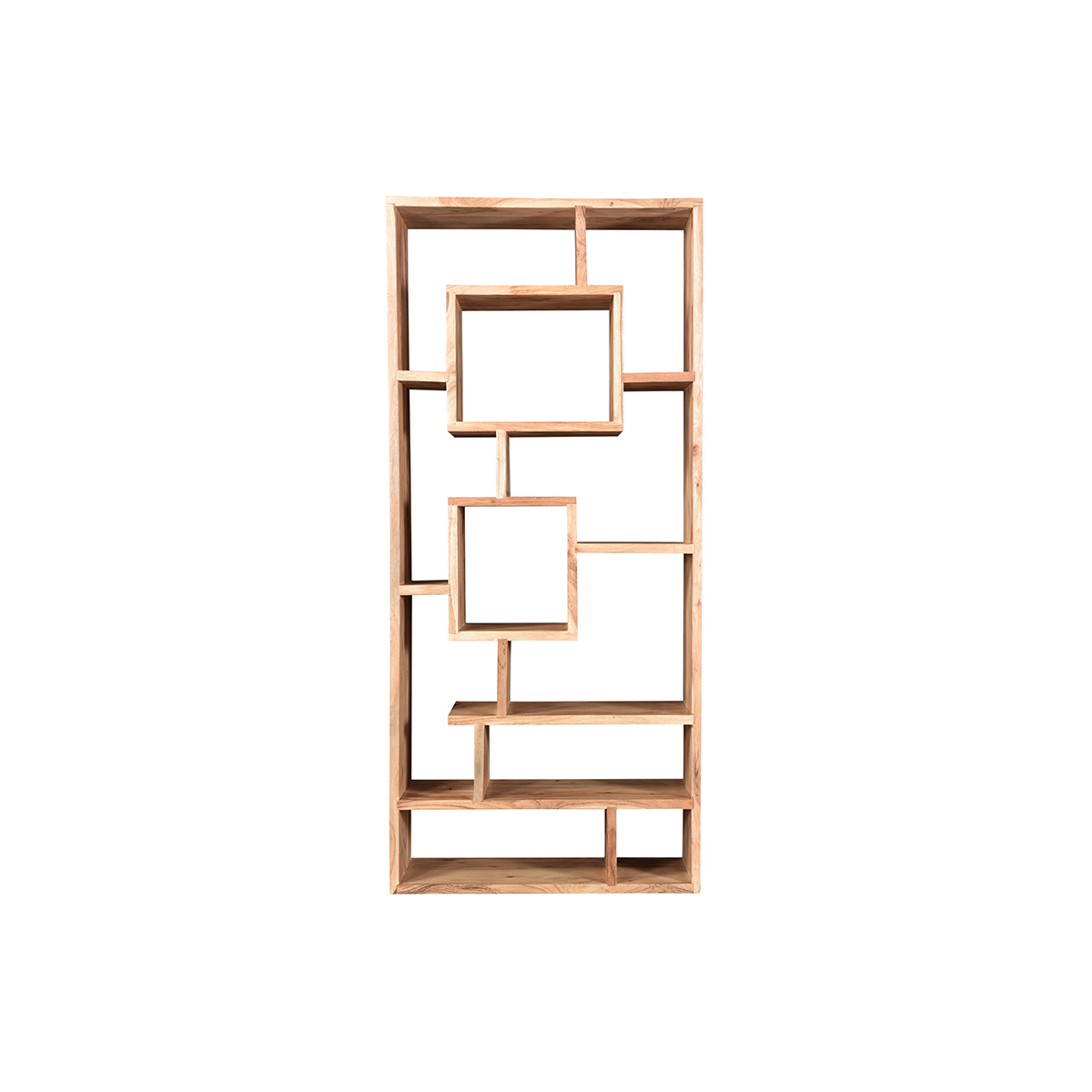 Bibliothèque ouverte design en bois massif L80 cm CHAPMAN naturel, MILIBOO