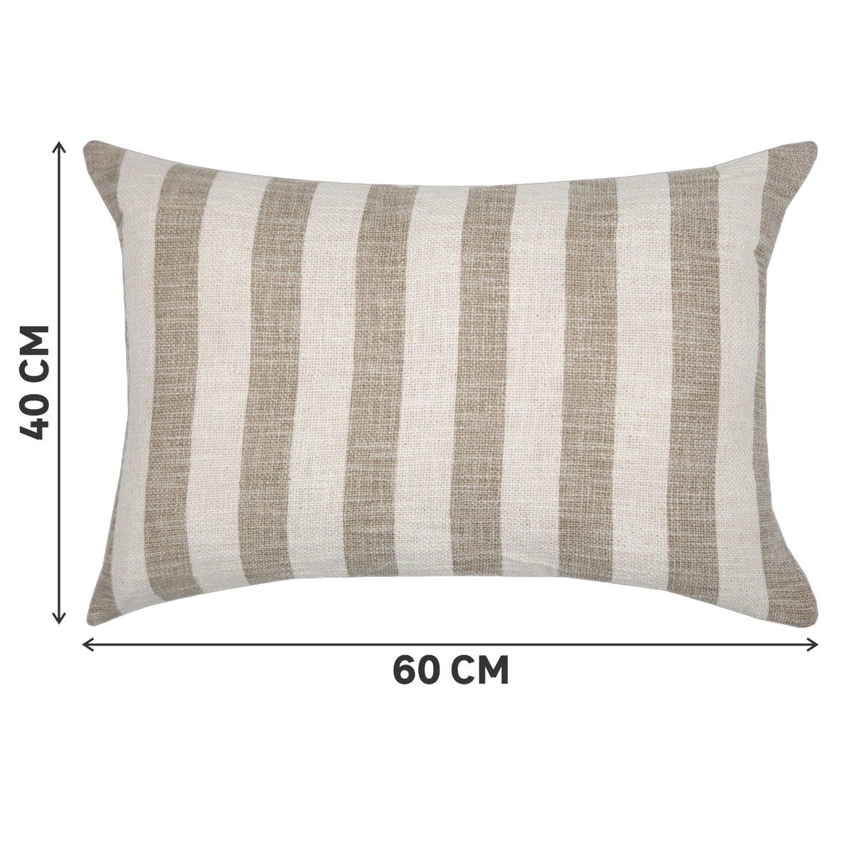 Coussin en coton double face, INSPIRE terre beige, INSPIRE