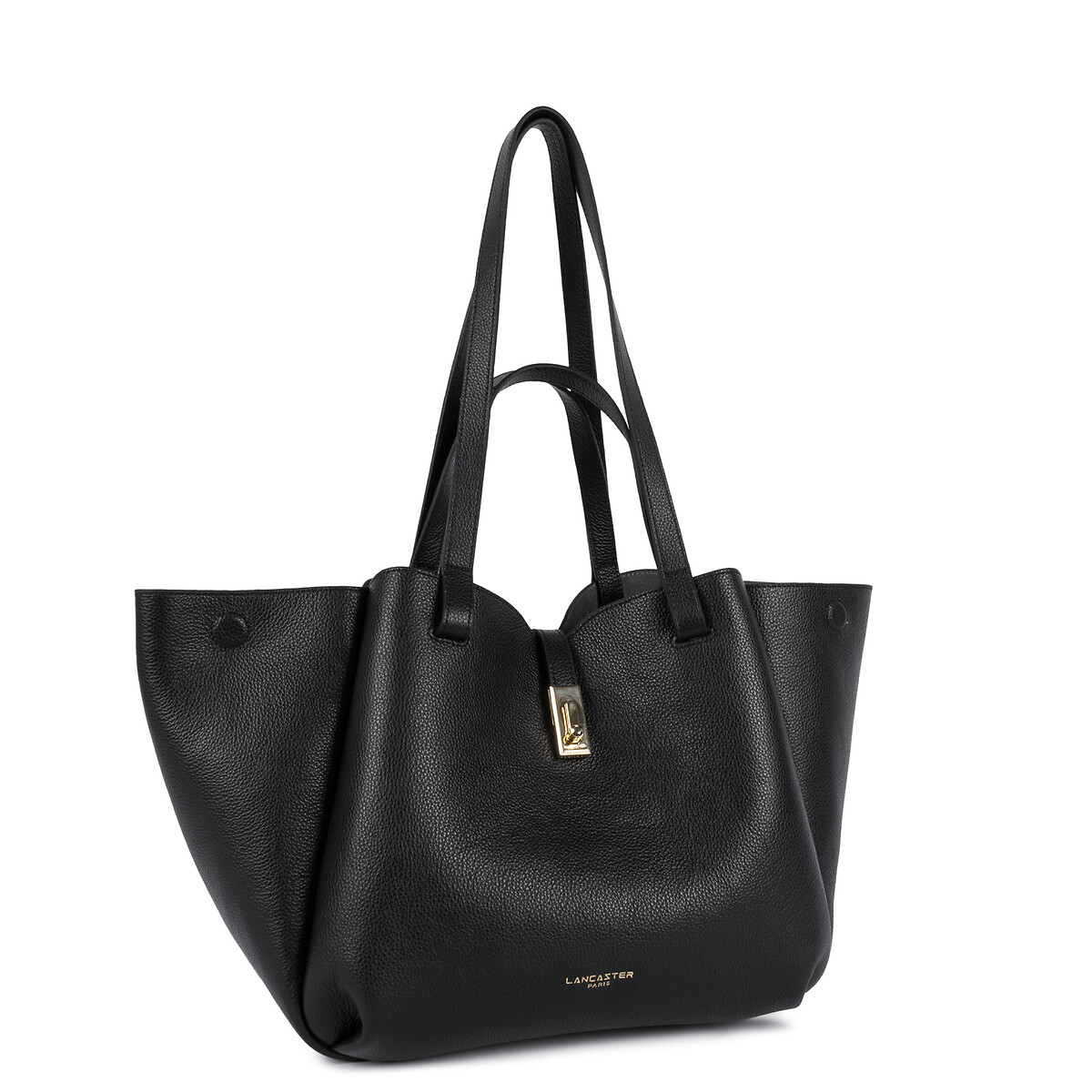 Milano Horizon Leather Large Tote Bag black, LANCASTER