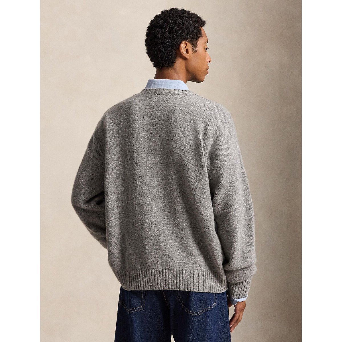 Bear-trui, van gemengde wol, Relaxed Fit grijs, POLO RALPH LAUREN