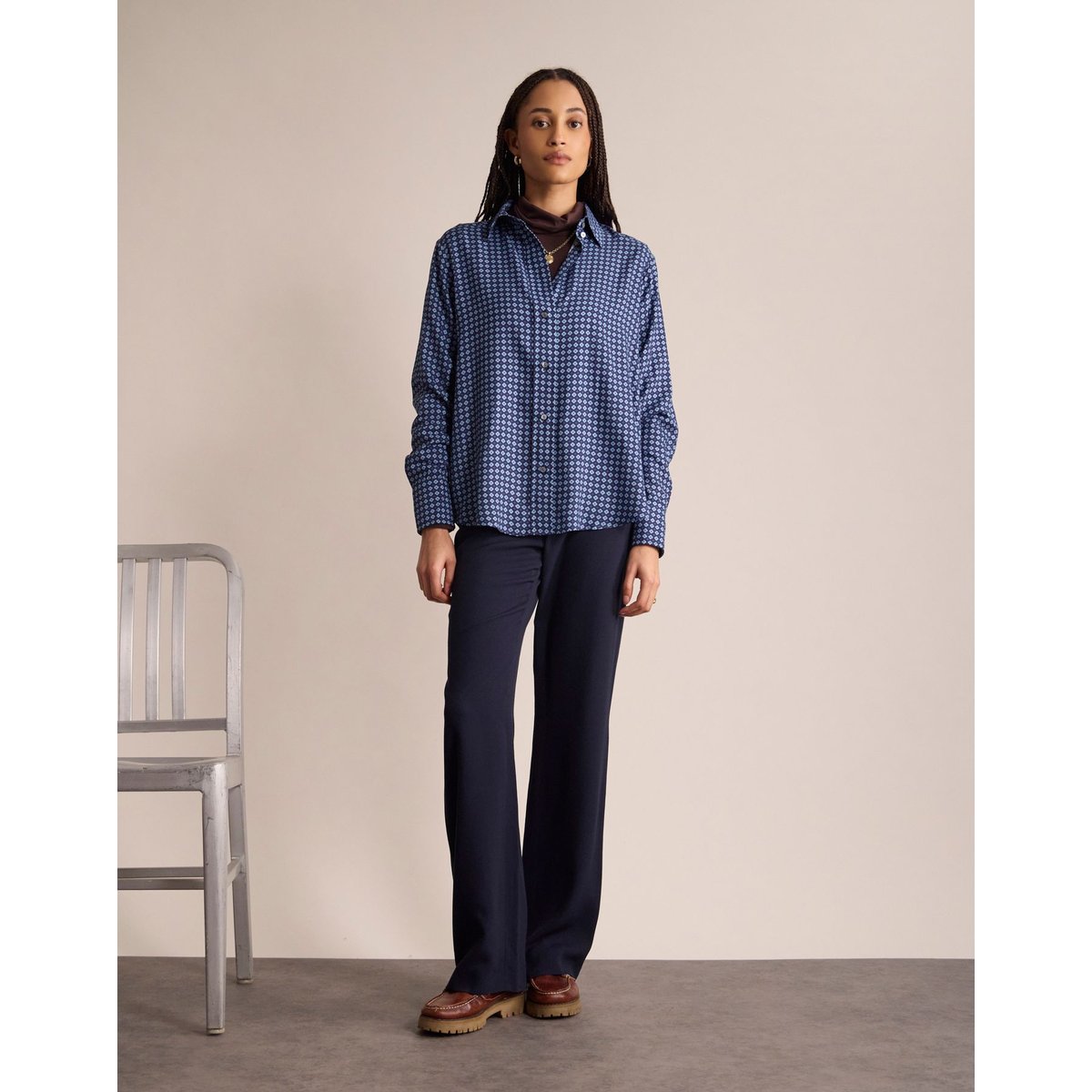 Chemise Maureena bleu, INES DE LA FRESSANGE PARIS