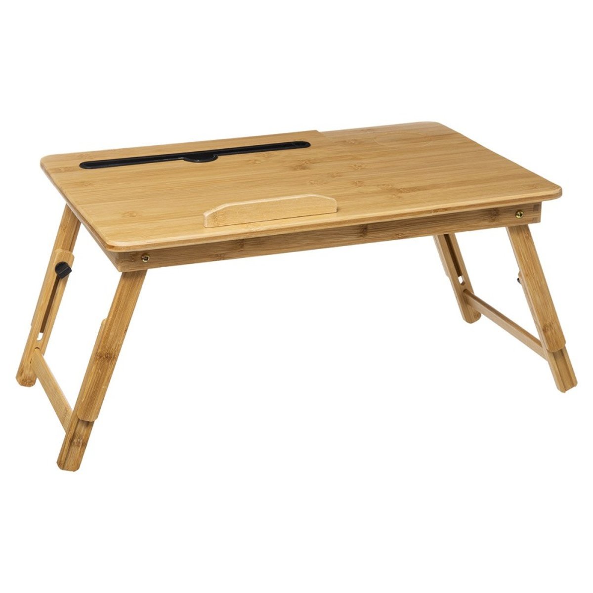 Plateau déjeuner bambou avec pieds smart 54x34 beige, ATMOSPHERA