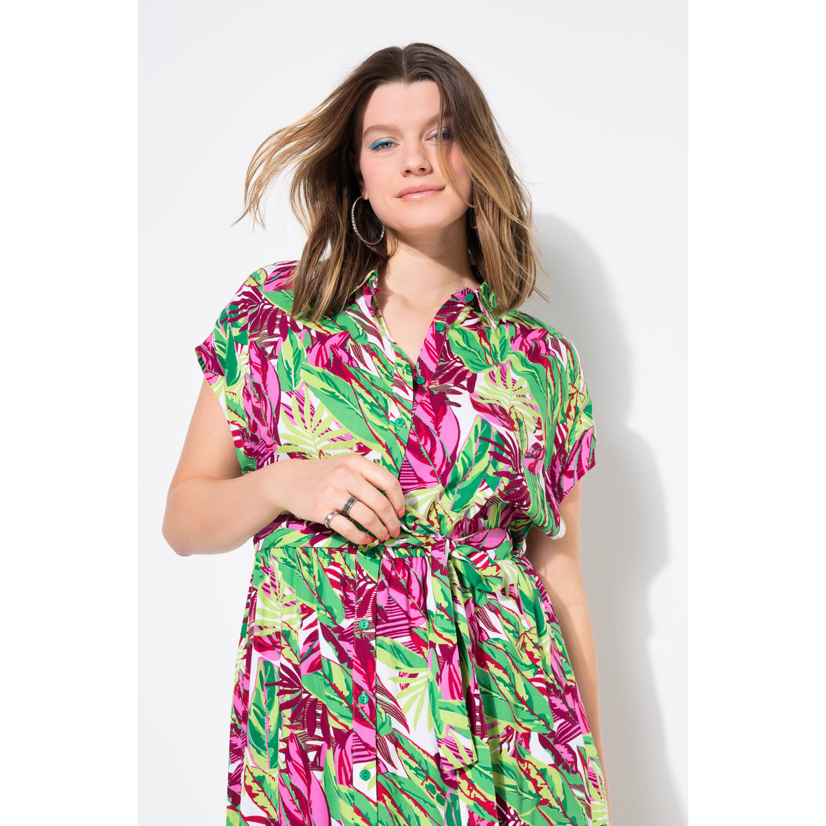 Robe maxi oversize, imprimé jungle vert émeraude, STUDIO UNTOLD