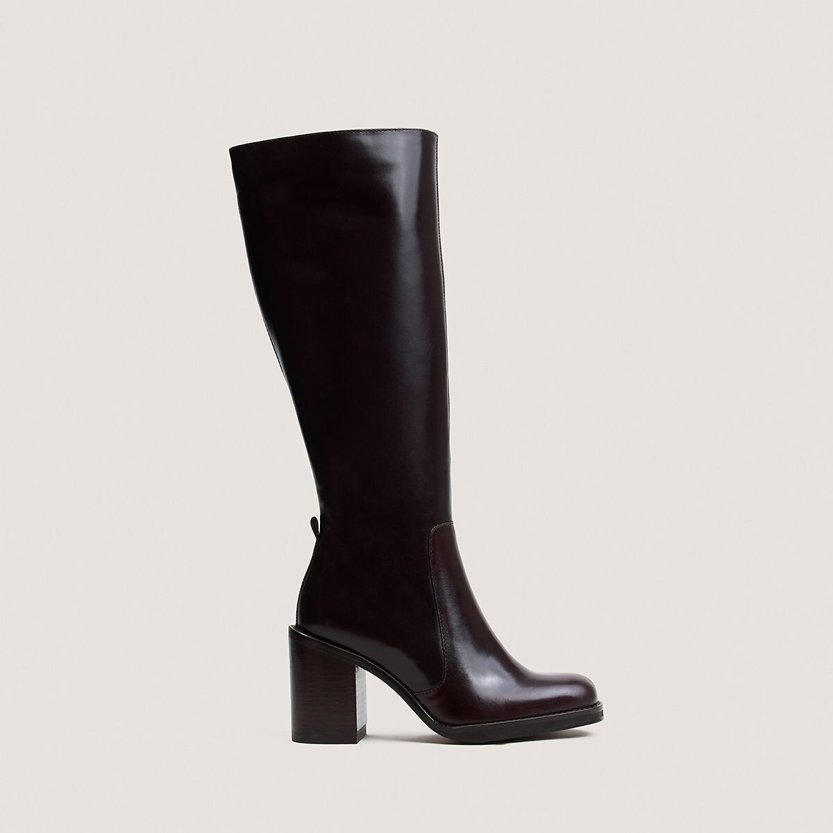 Bretzel Bis Heeled Leather Calf Boots dark brown, JONAK