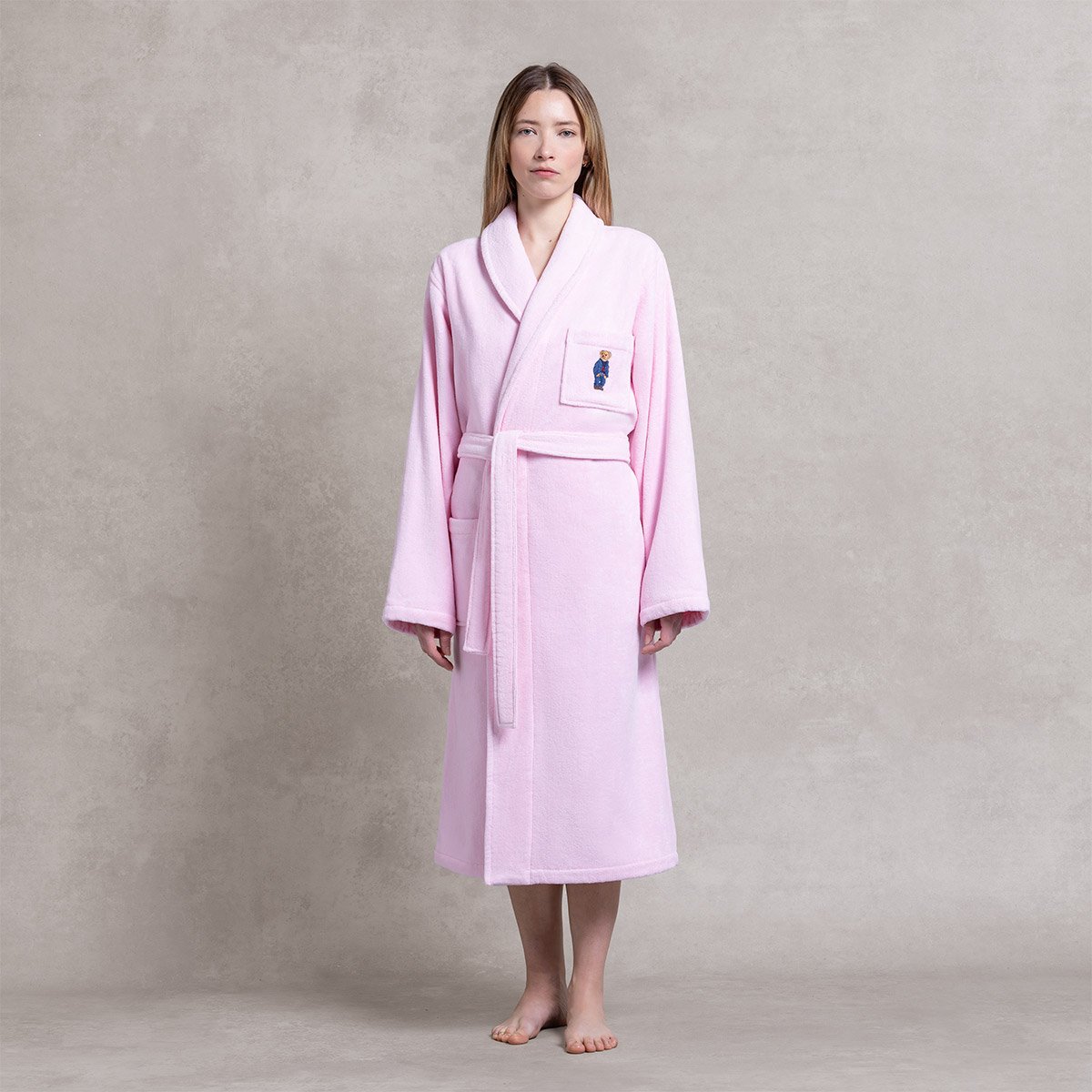Peignoir de bain en velours, DENIM BEAR carmel pink, RALPH LAUREN HOME