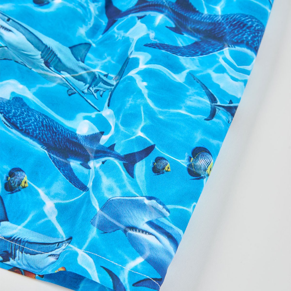 Maillot de bain enfant en tissu recyclé bleu, BOBOLI