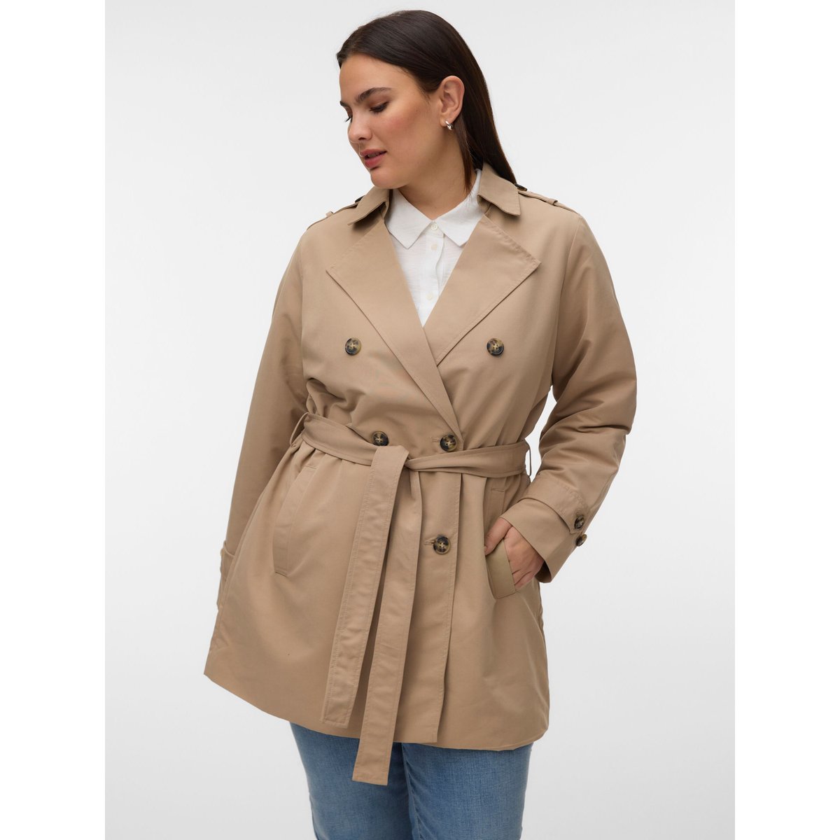 Trench Coat silver mink, VERO MODA