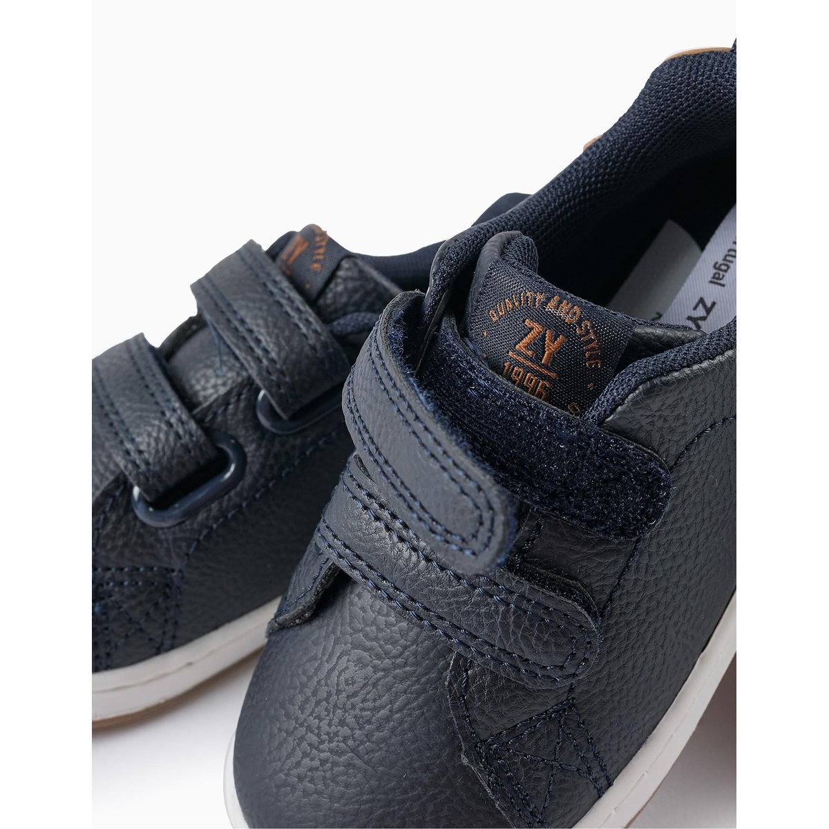 Baskets avec fermeture à scratch bleu foncé, ZIPPY