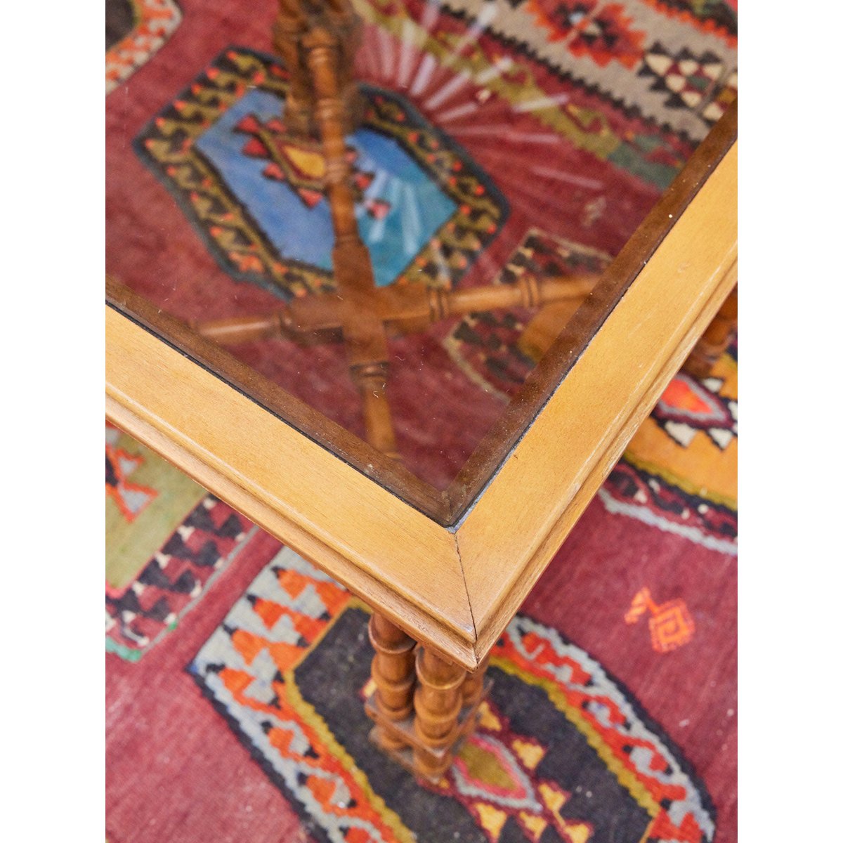 Table basse en bambou Léonie N°807 - Bon état fumé, DEBONGOUT