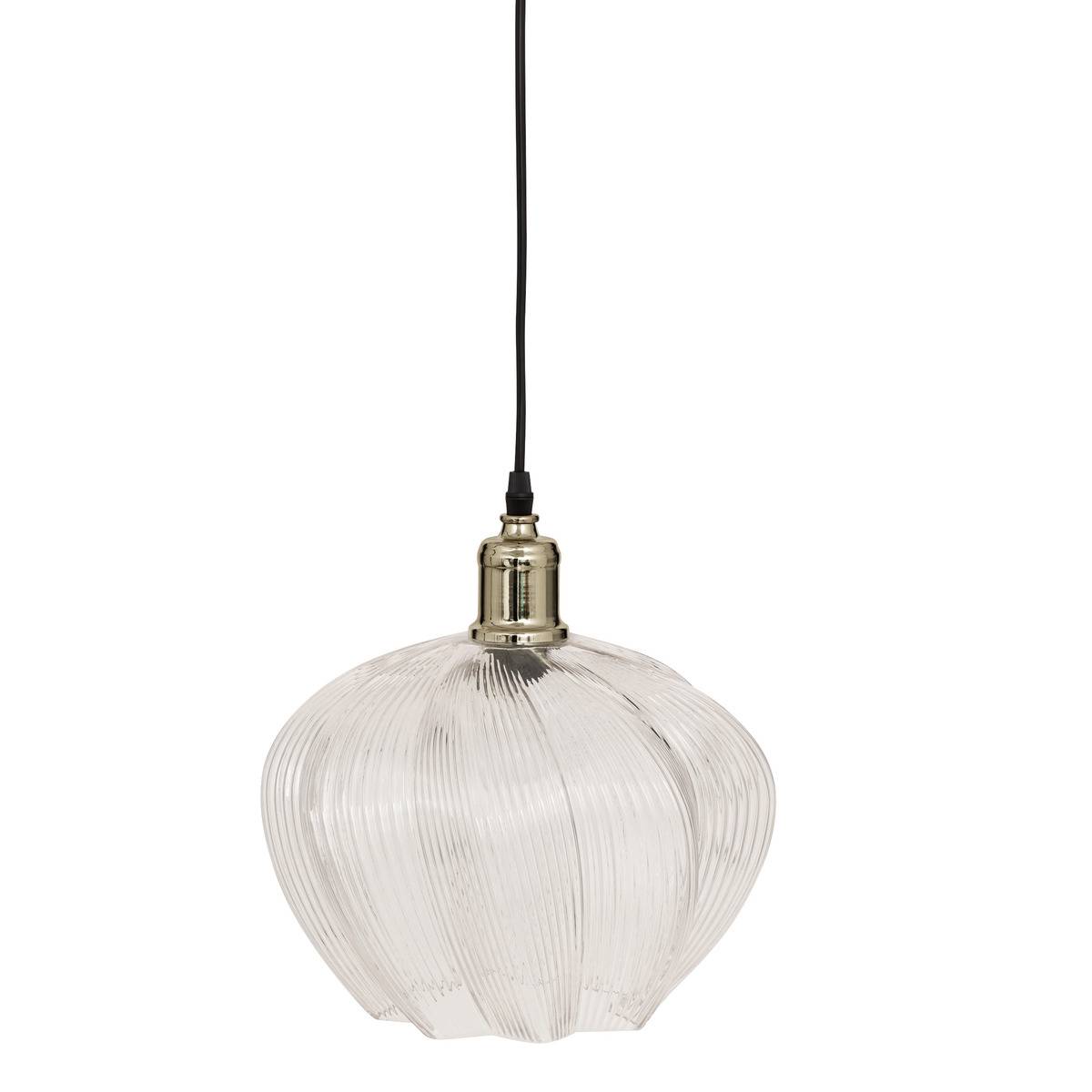 Suspension en verre design floral PHYLAS transparent, ATMOSPHERA
