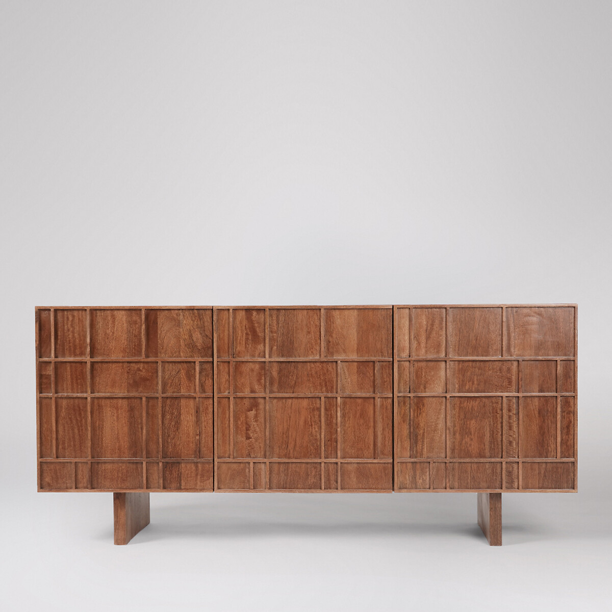 Rushden Mango Wood 3 Door Sideboard dark brown, SWOON