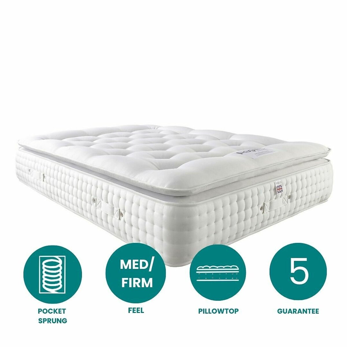 Alpaca Silk 3000 Pocket Pillowtop Mattress white, ASPIRE
