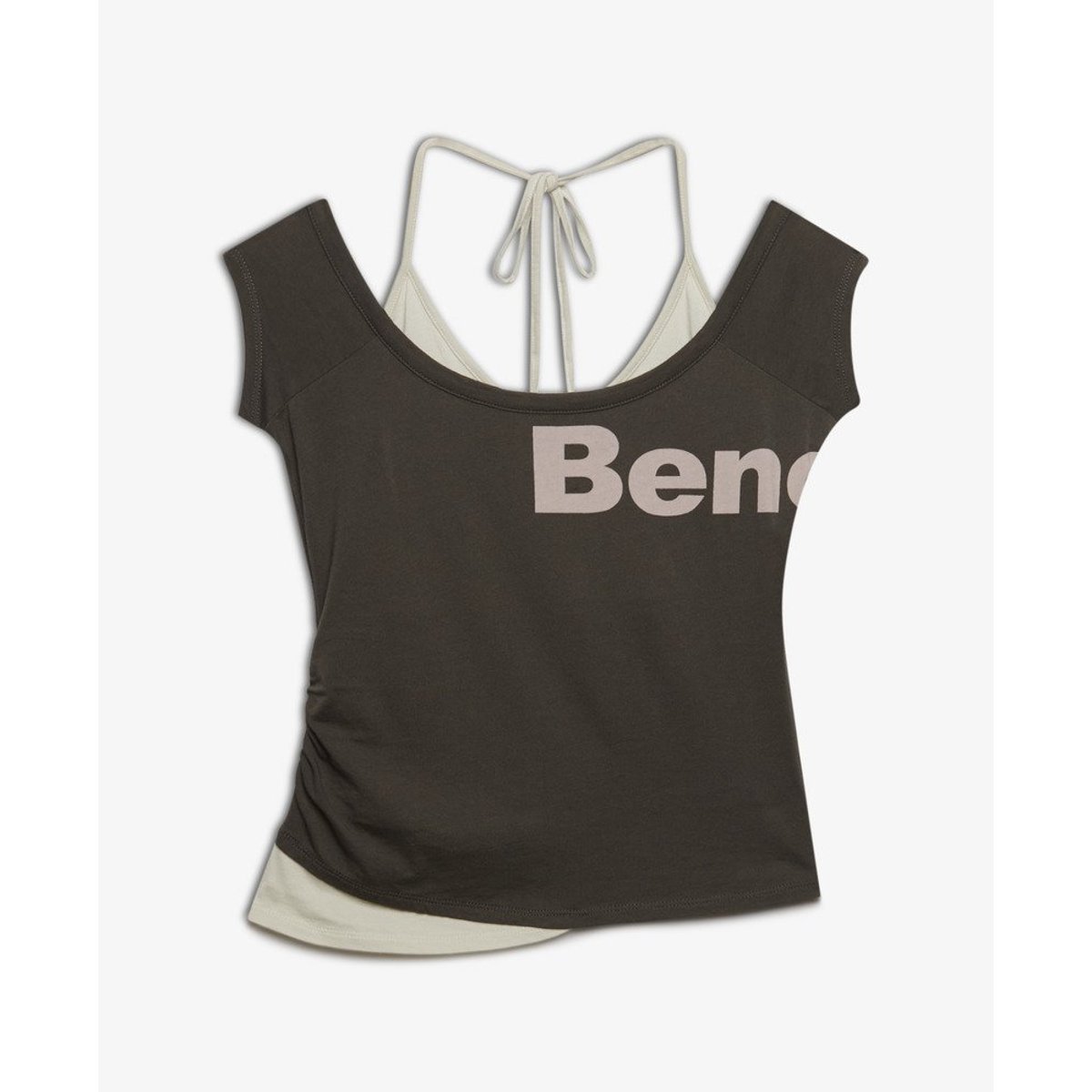 Haut Dos-Nu Deux-en-Un Bench olive noir/ rayon de lune, SUPERDRY