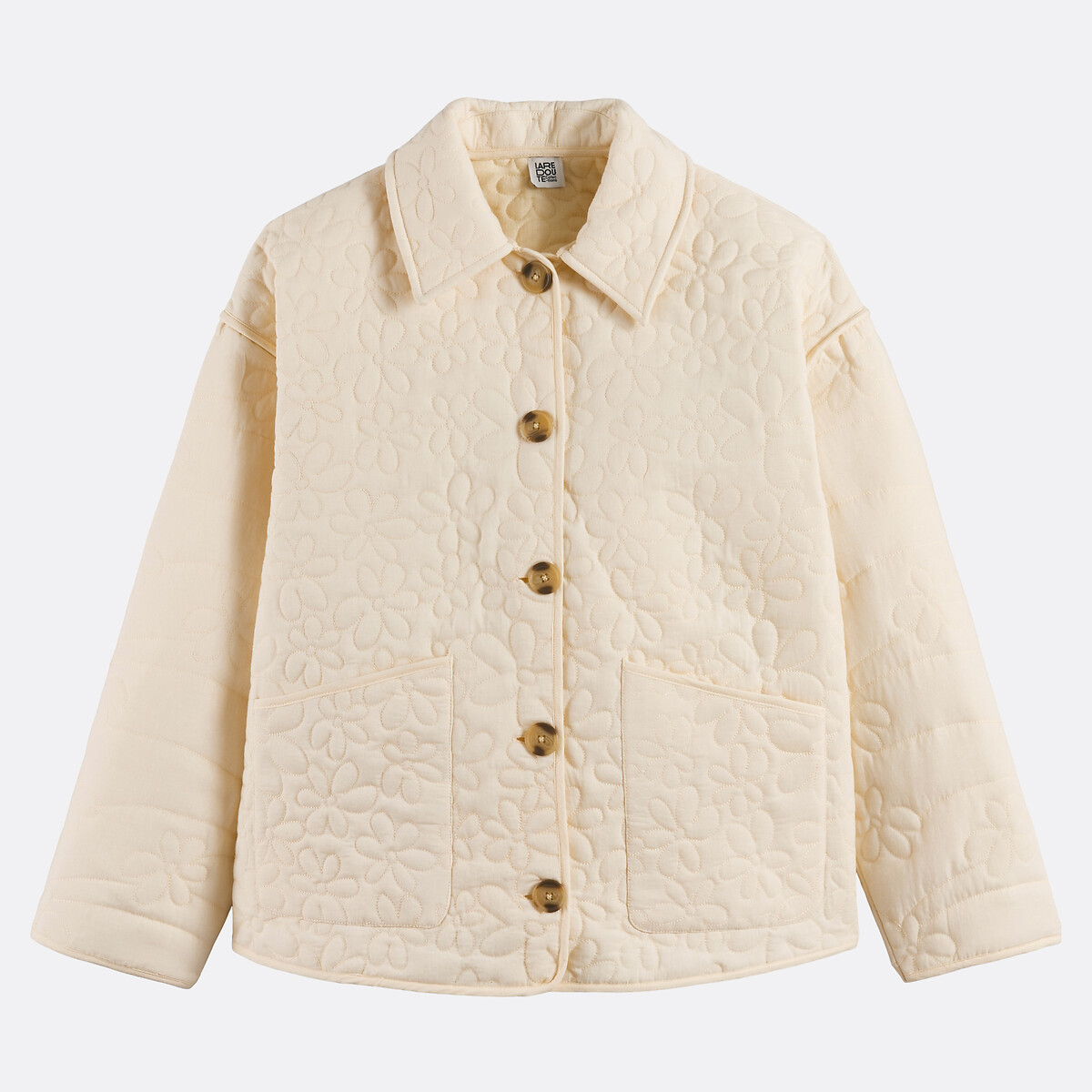 Veste matelassée à fleurs en relief jaune pastel, LA REDOUTE COLLECTIONS