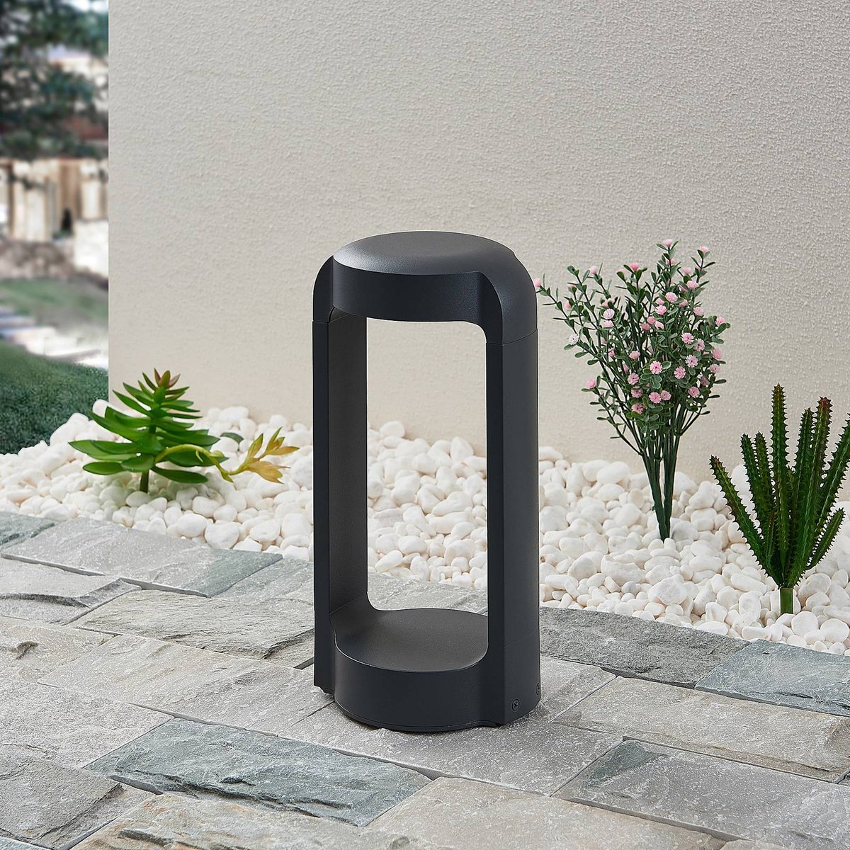 Luminaire extérieur en aluminium moderneLED anthracite, LUCANDE