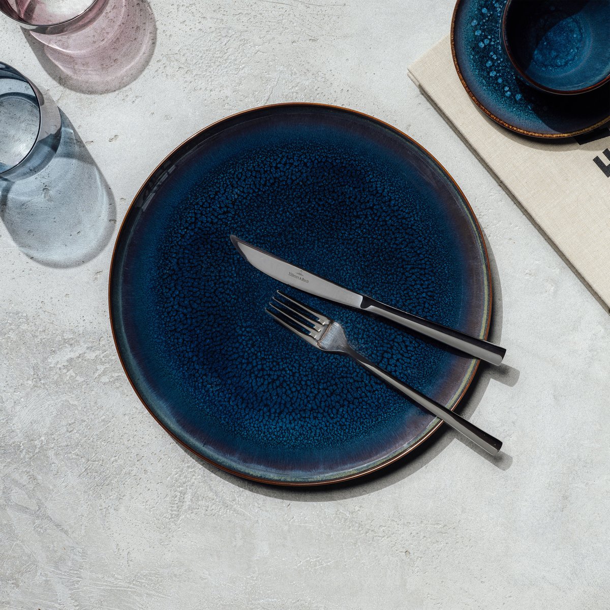 Assiette Plate CRAFTED bleu, LIKE. BY VILLEROY & BOCH